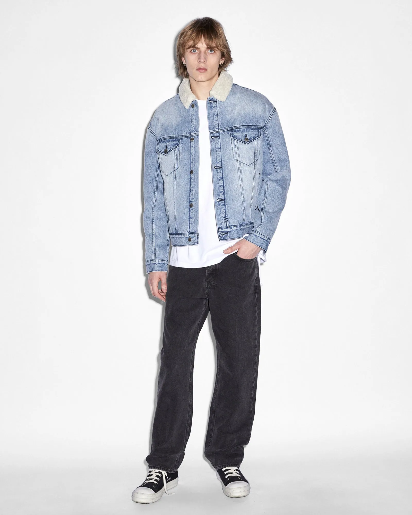 OH G JACKET SHERPA MID BLUE sold by Ksubi product image thumbnail 2