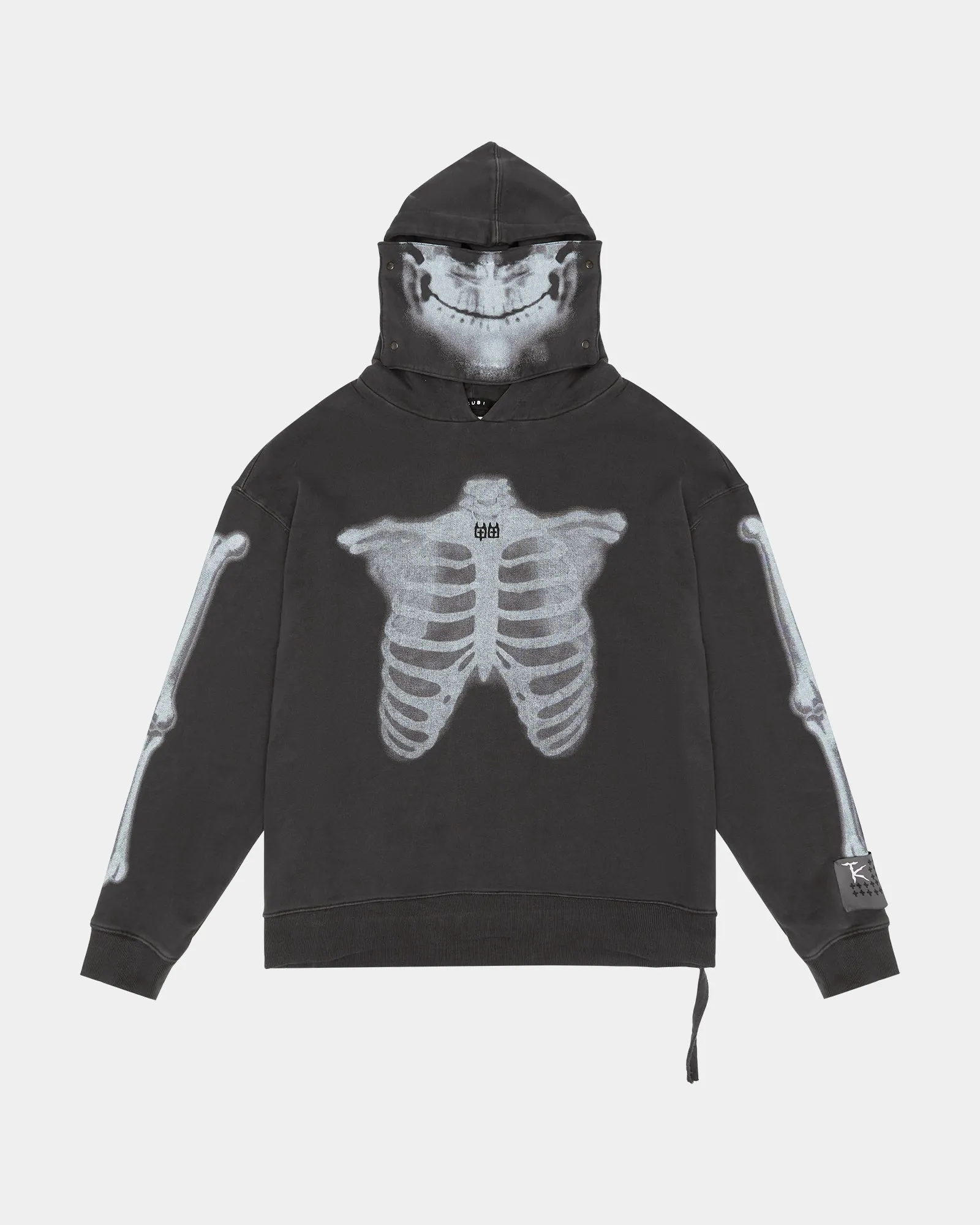 SKELETON BIGGIE HOODIE FADED BLACK sold by Ksubi product image thumbnail 5
