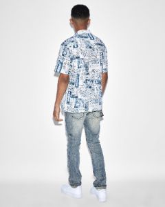 MASH UP RESORT SHIRT WHITE sold by Ksubi