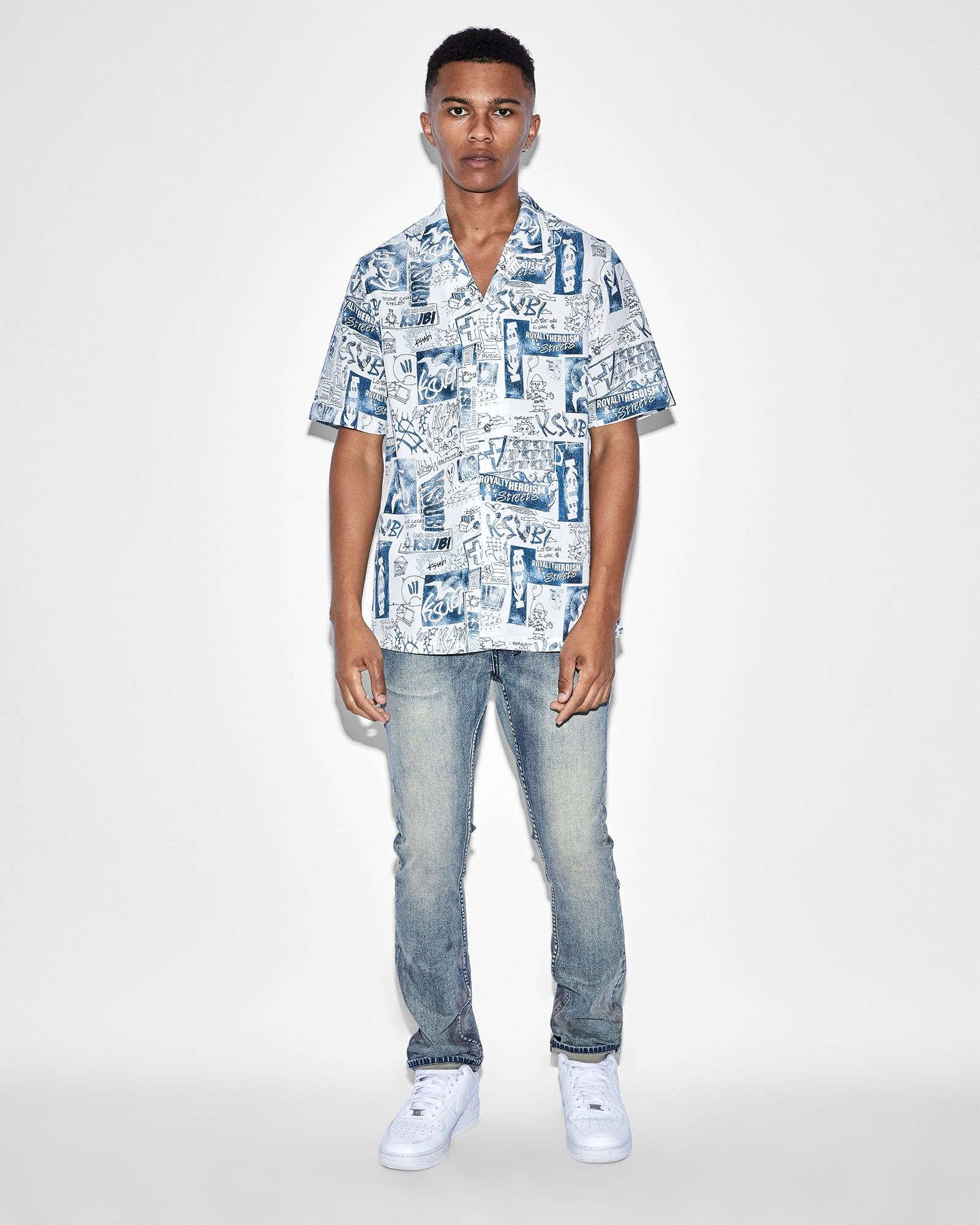 MASH UP RESORT SHIRT WHITE sold by Ksubi product image thumbnail 2