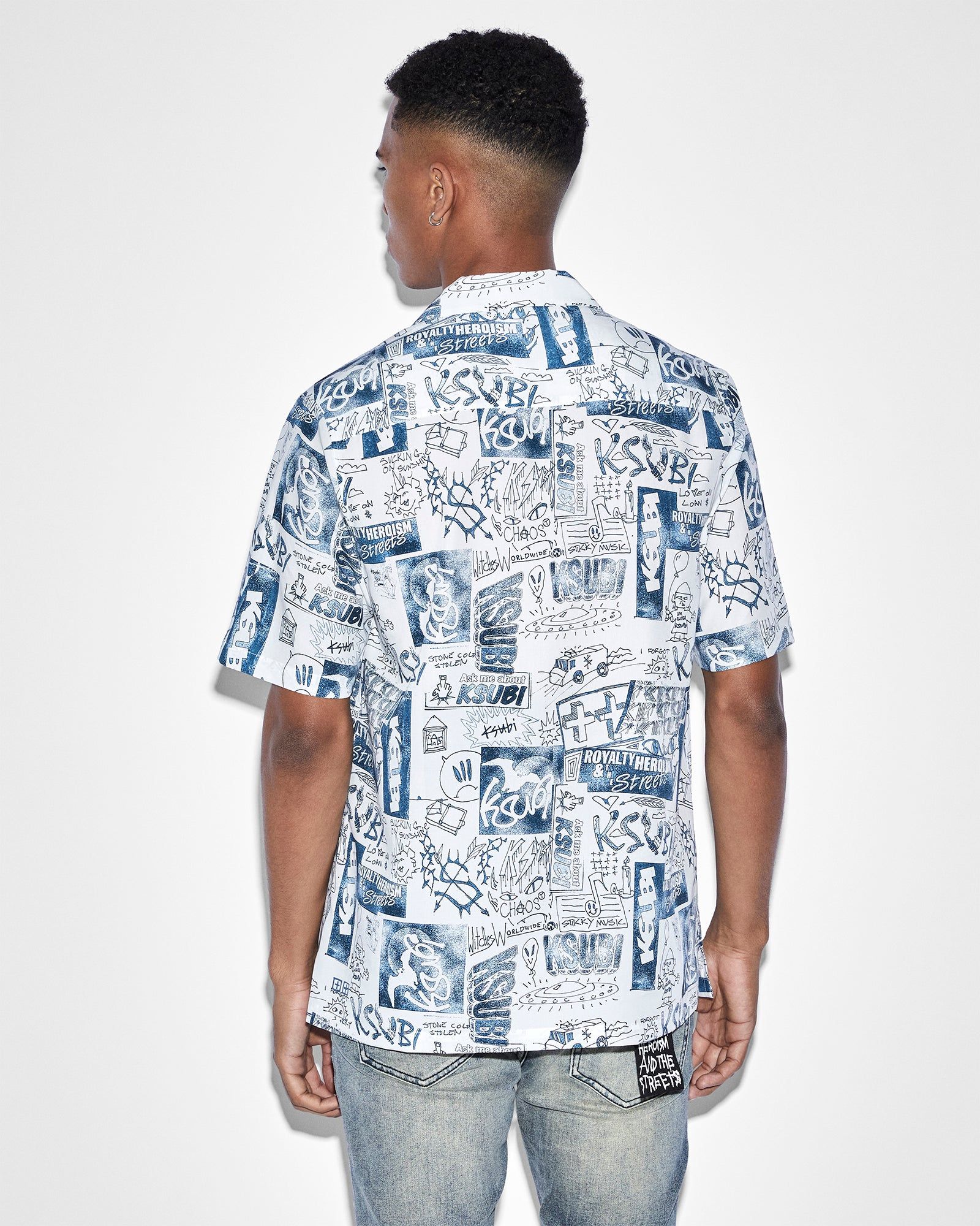 MASH UP RESORT SHIRT WHITE sold by Ksubi product image thumbnail 3