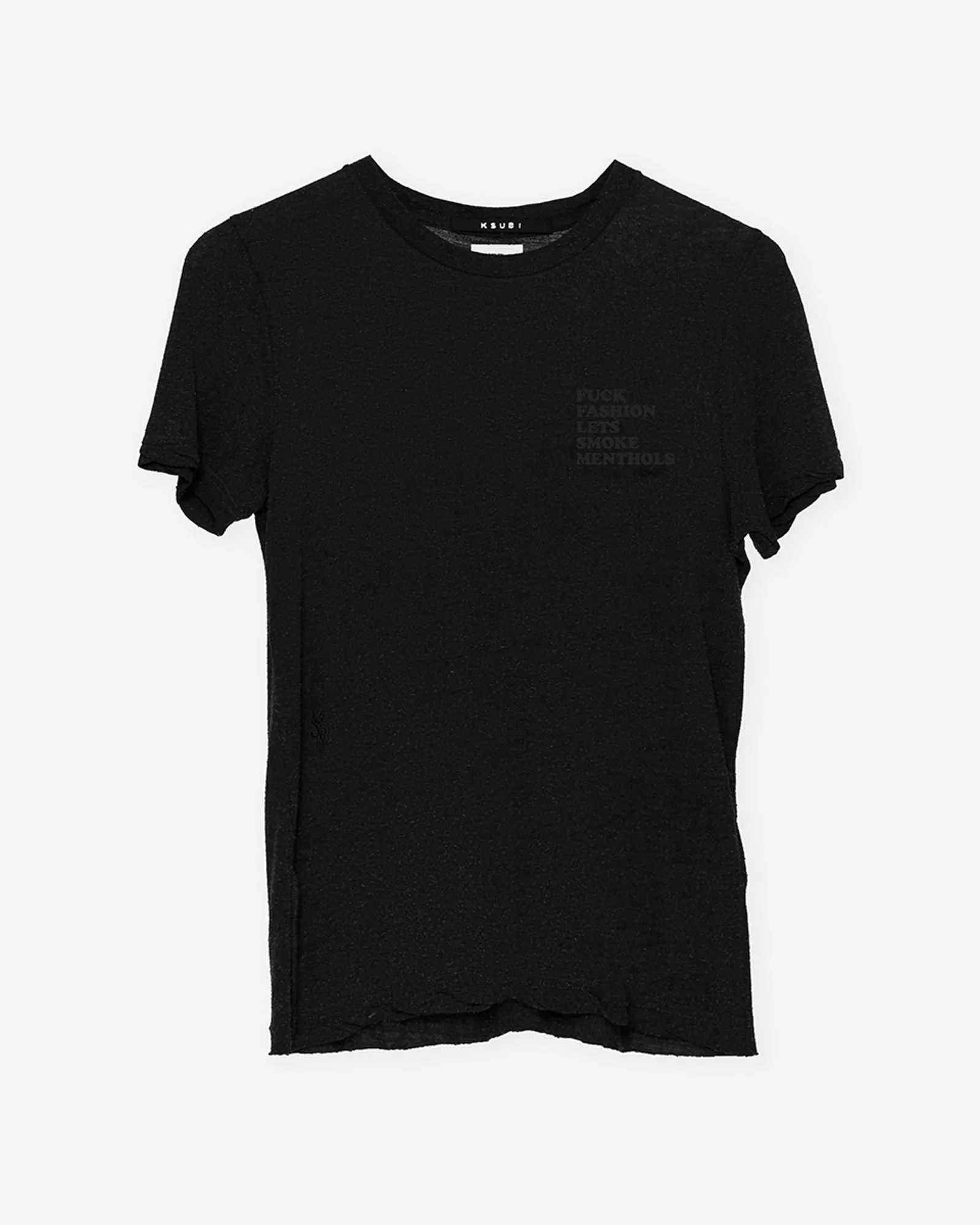 MENTHOLS SS TINY TEE BLACK sold by Ksubi