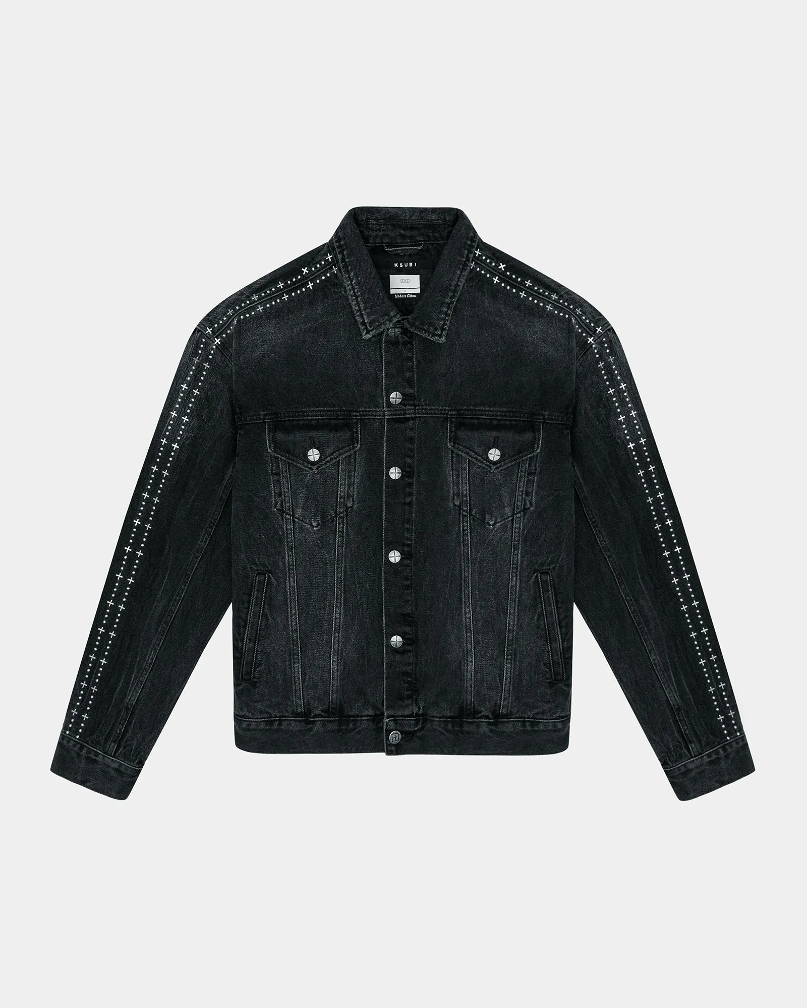 OH G JACKET METALIK STRIPE BLACK sold by Ksubi product image thumbnail 5