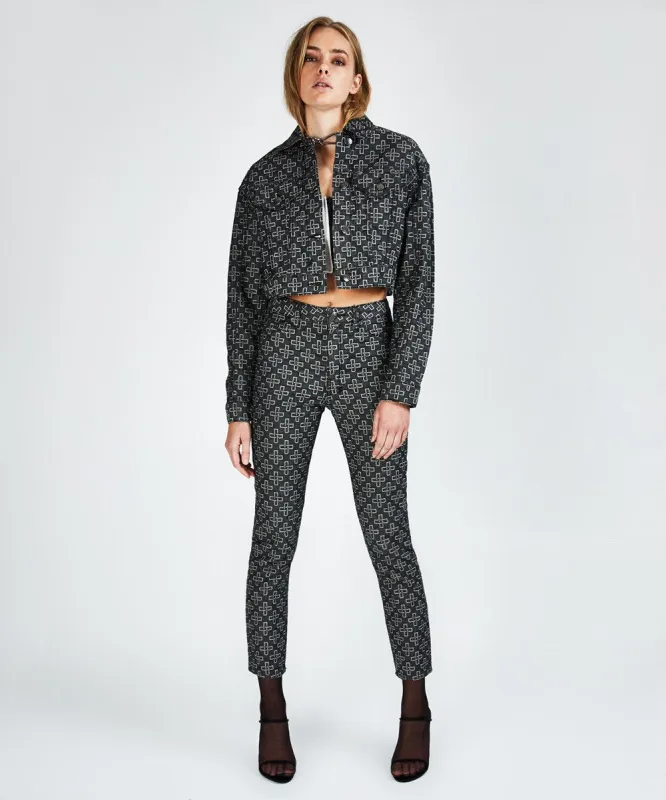 JETT JACKET BLACK MONOGRAM sold by Ksubi