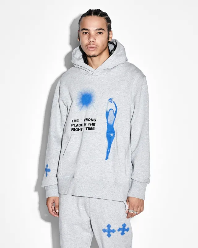 RIGHT TIME KASH HOODIE GREY MARLE made by Ksubi