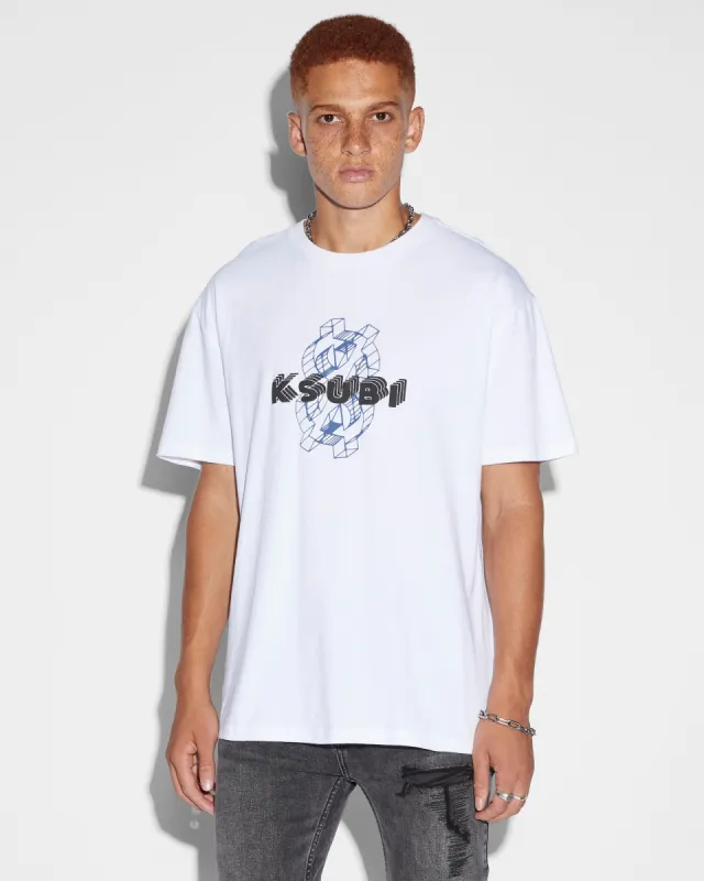 HOLOGRAPH BIGGIE SS TEE TRU WHITE sold by Ksubi