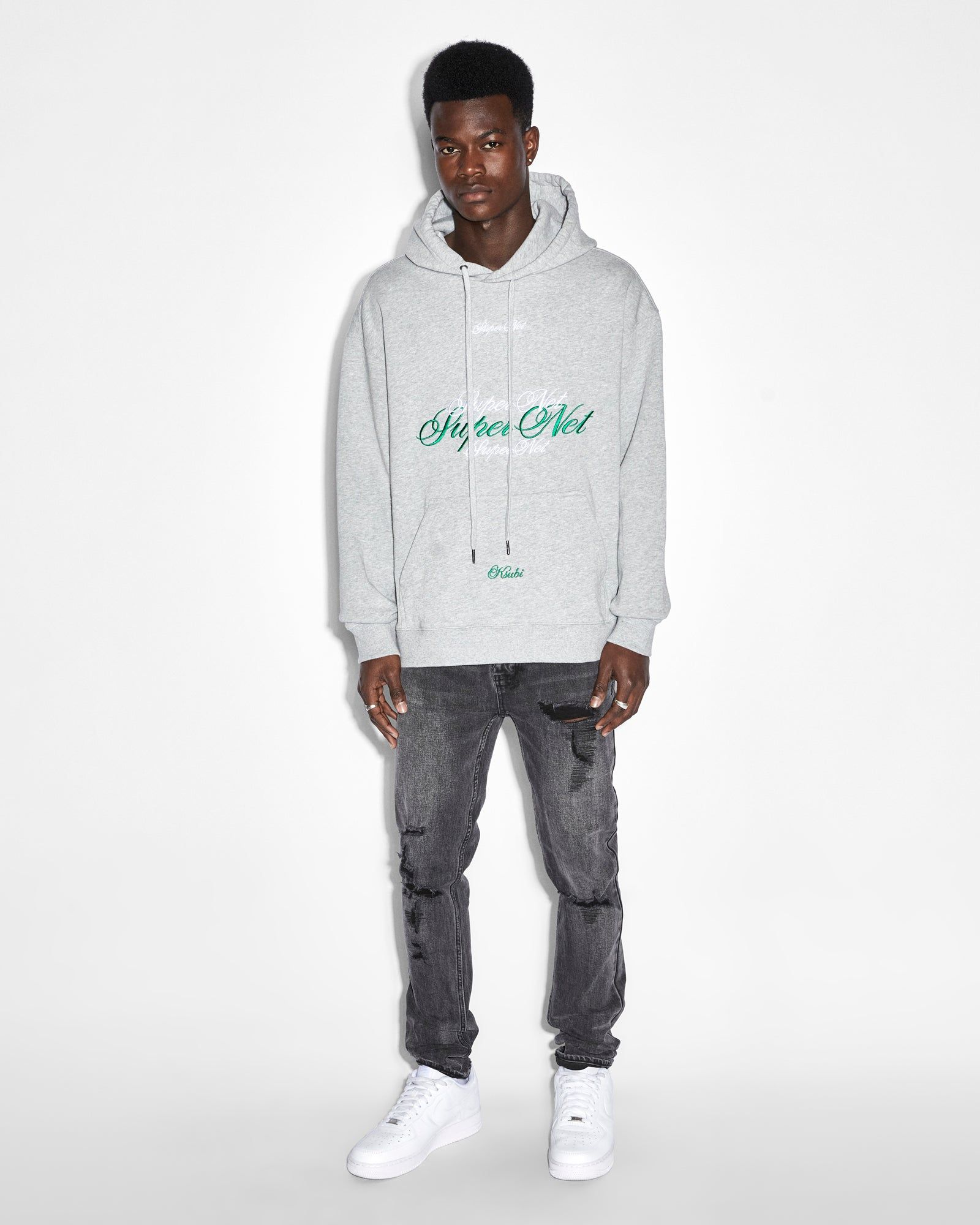 SCRIPTED BIGGIE HOODIE GREY MARLE sold by Ksubi product image thumbnail 2