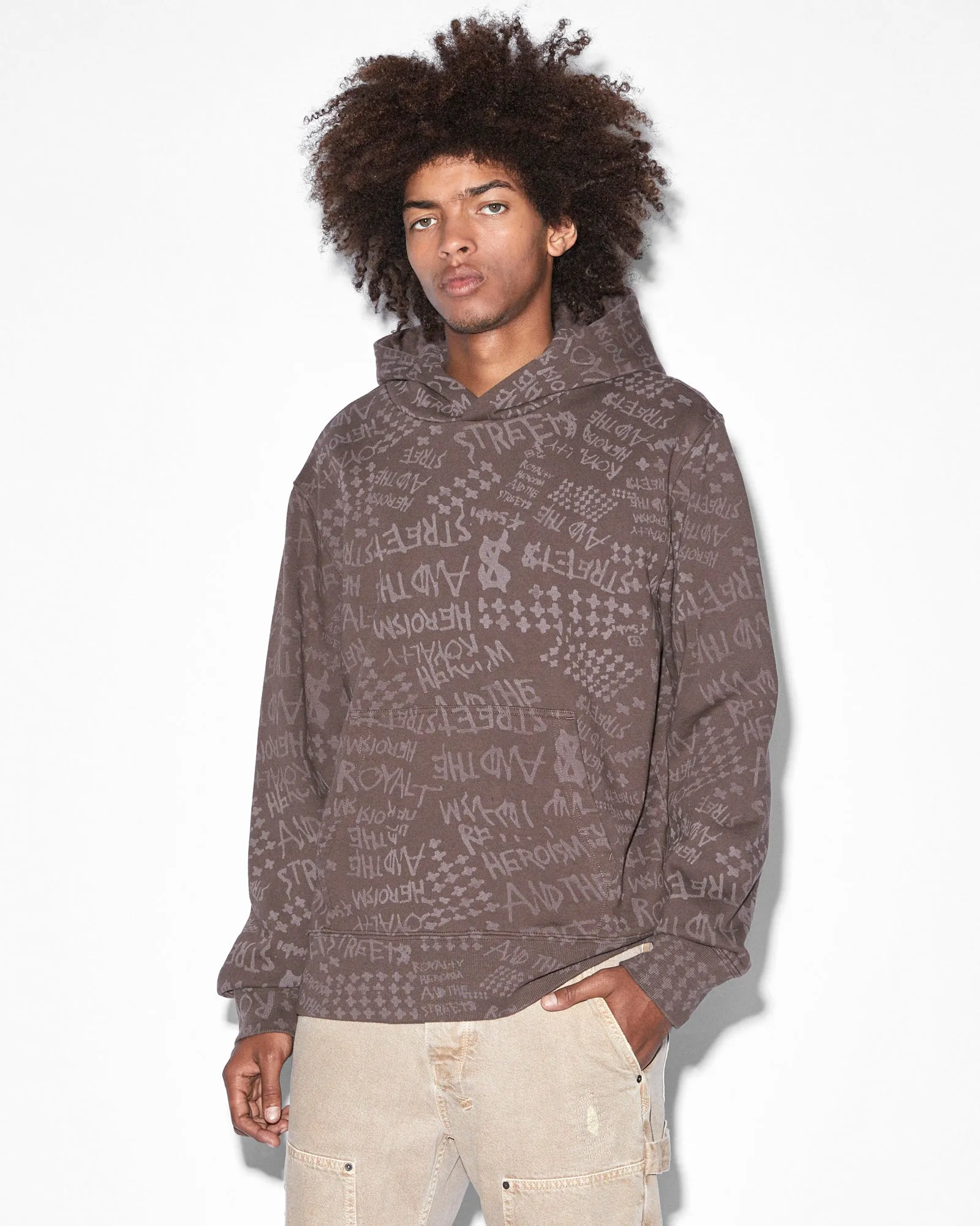 HEROISM KASH HOODIE JAVA sold by Ksubi