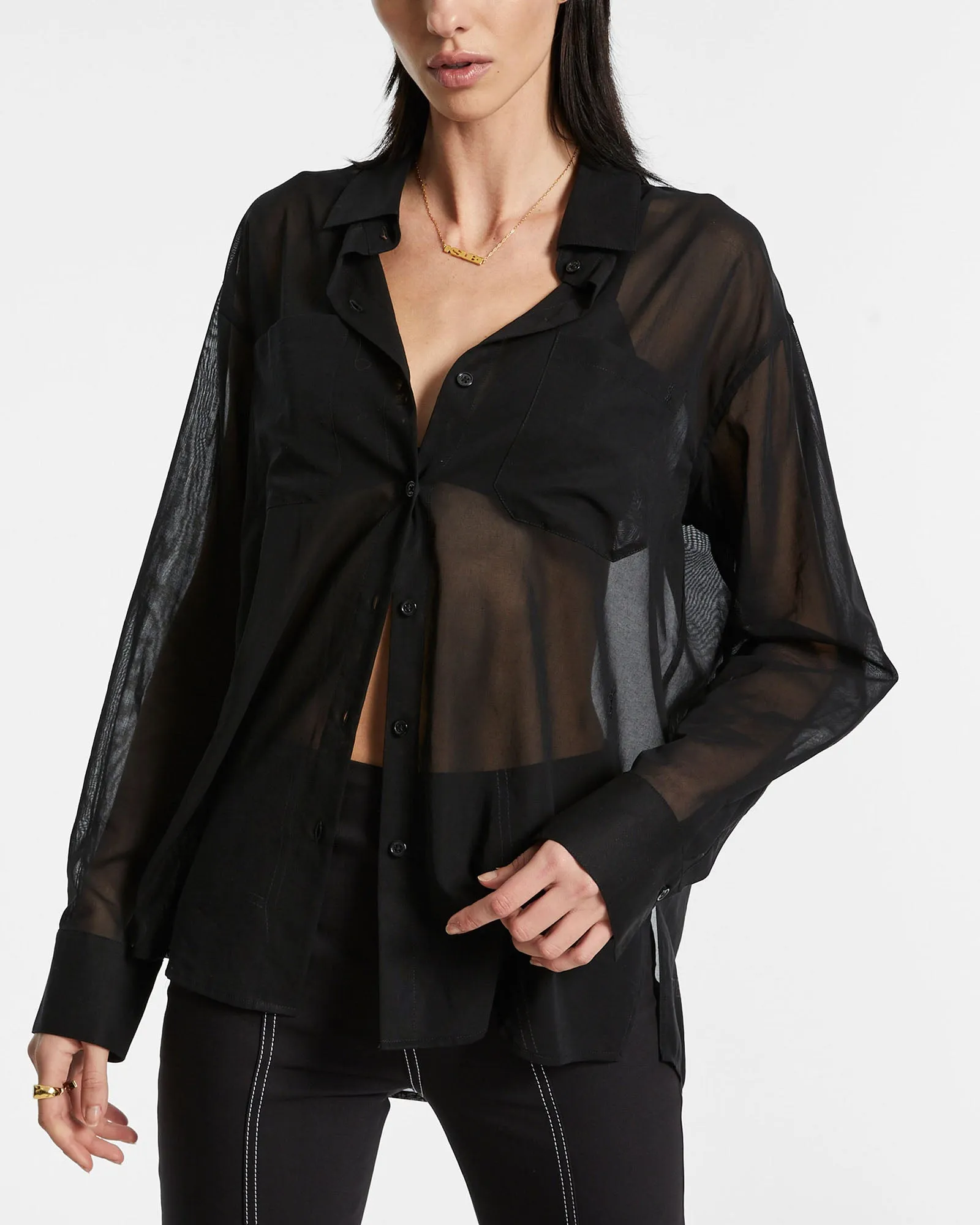 CHER LS SHIRT BLACK sold by Ksubi product image thumbnail 5