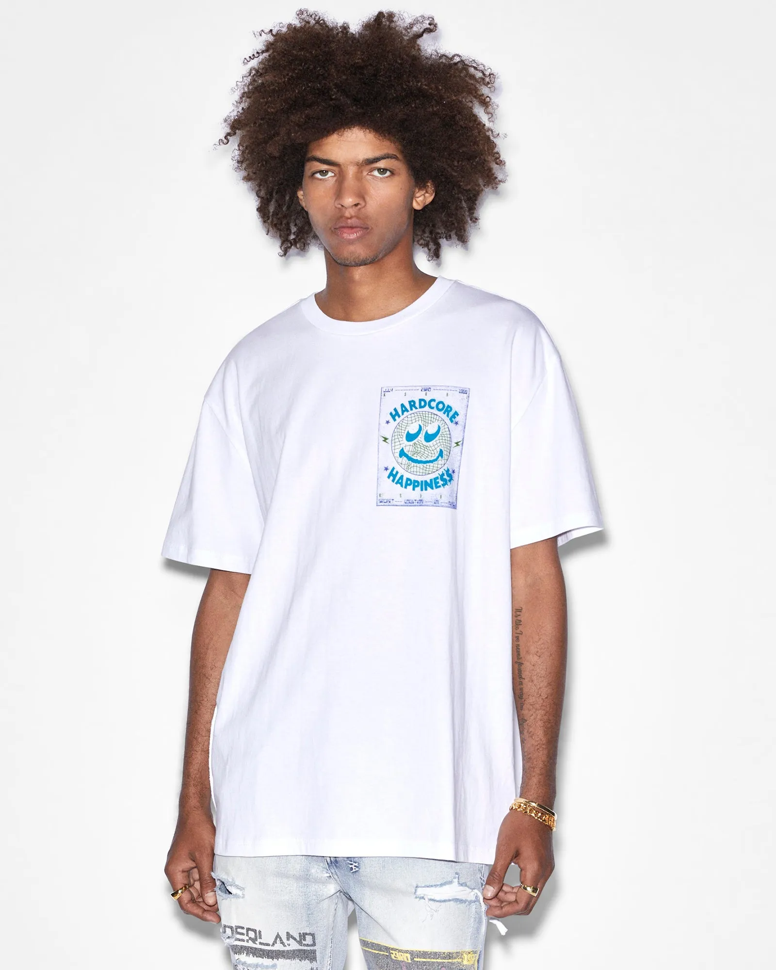 HARDCORE BIGGIE SS TEE TRU WHITE sold by Ksubi