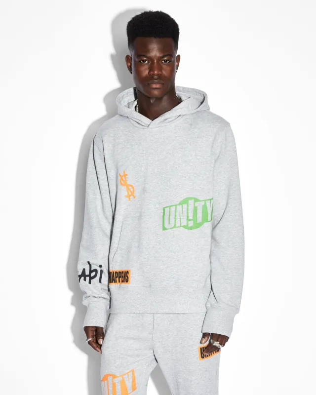 COLLECTIVE KASH HOODIE GREY MARLE sold by Ksubi