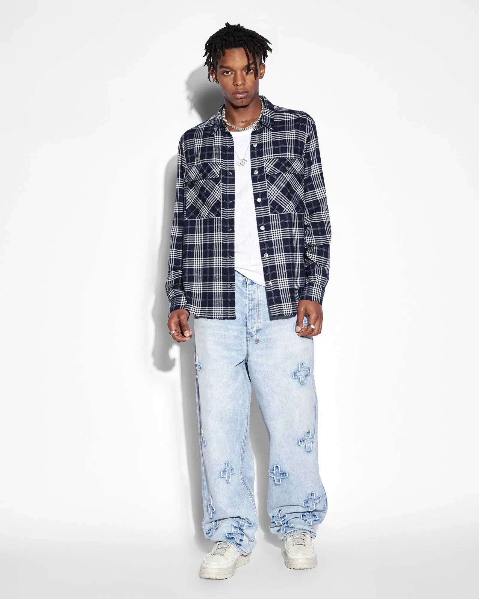 PARADOX LS SHIRT NAVY FADE sold by Ksubi product image thumbnail 2