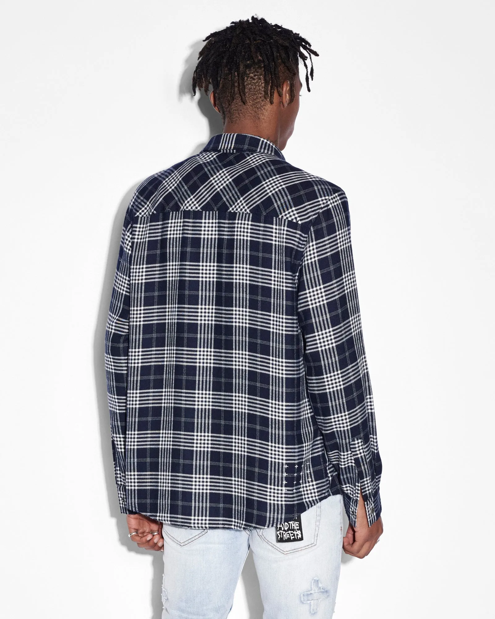 PARADOX LS SHIRT NAVY FADE sold by Ksubi product image thumbnail 3