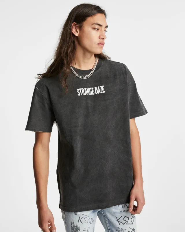 STRANGE DAZE SMASH BIGGIE SS TEE BLACK made by Ksubi