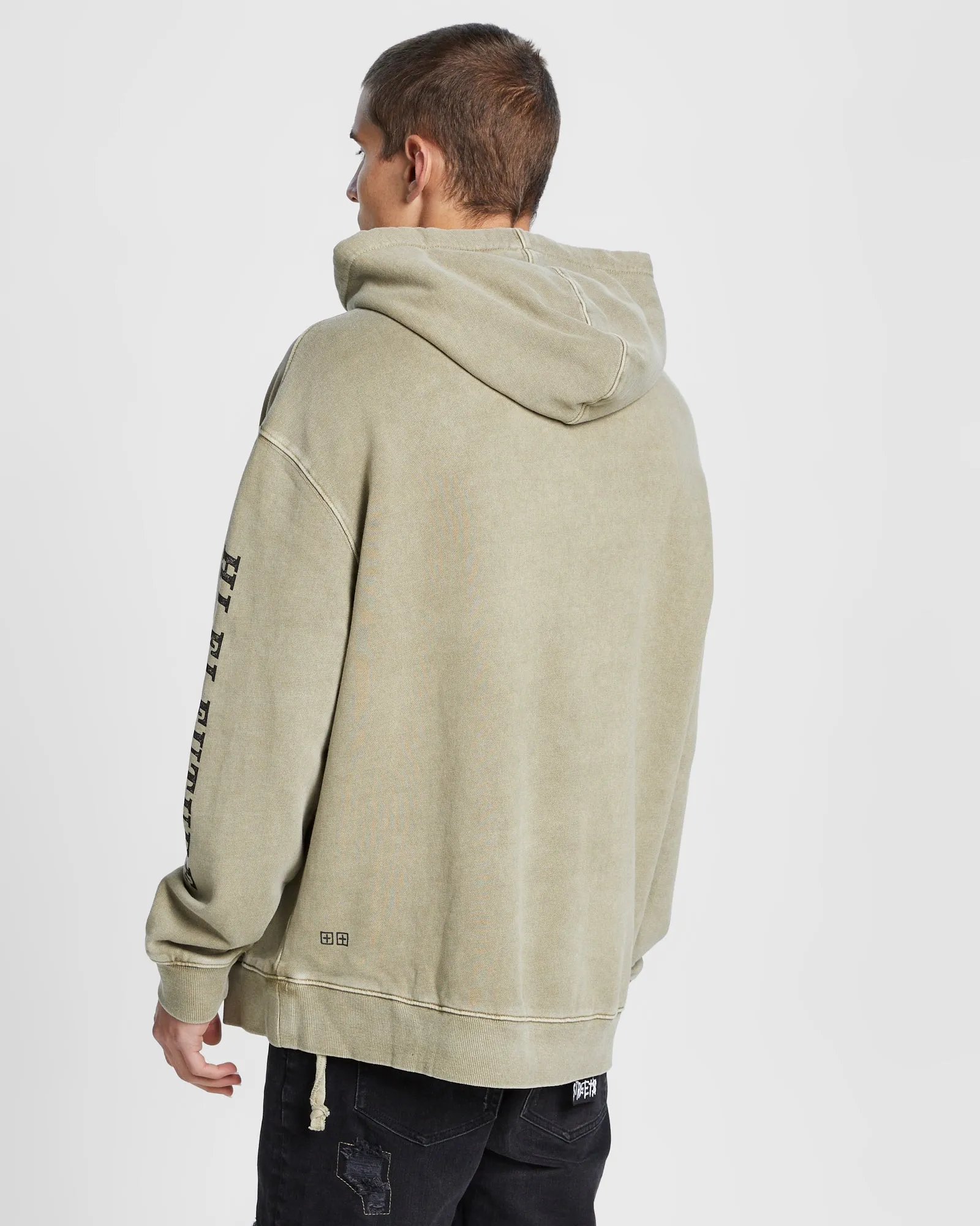 HI FI BIGGIE HOODIE FADED KHAK sold by Ksubi product image thumbnail 3
