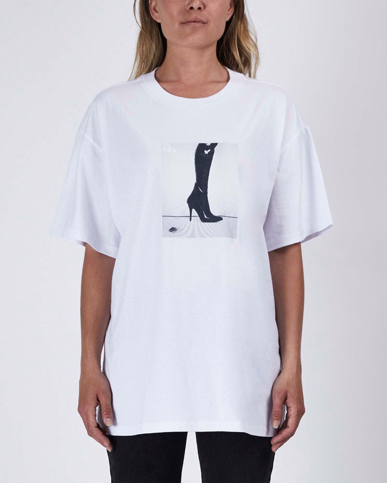 SHE FANCY SS TEE WHITE sold by Ksubi