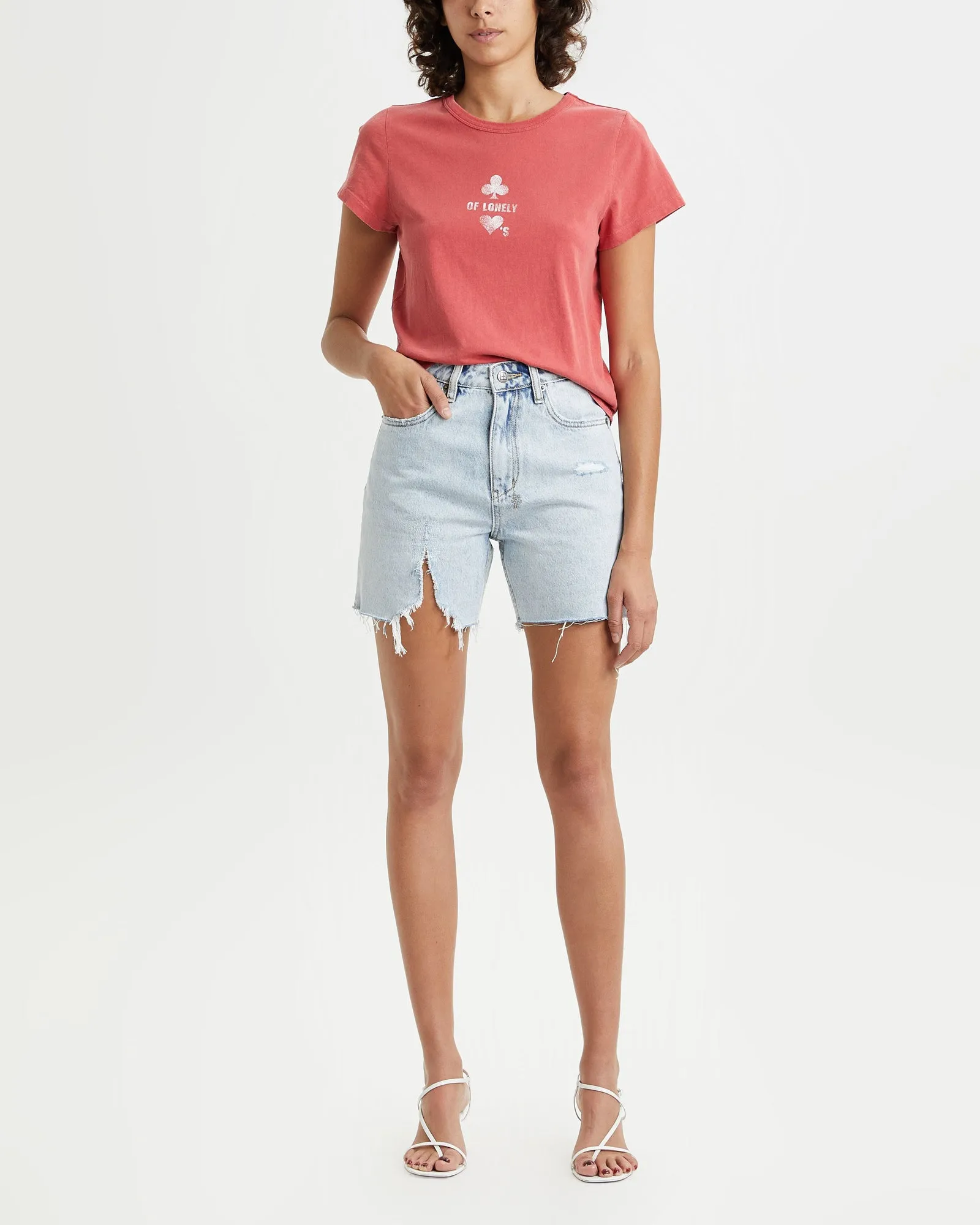 LONELY HEART MINI SS TEE RED sold by Ksubi product image thumbnail 3