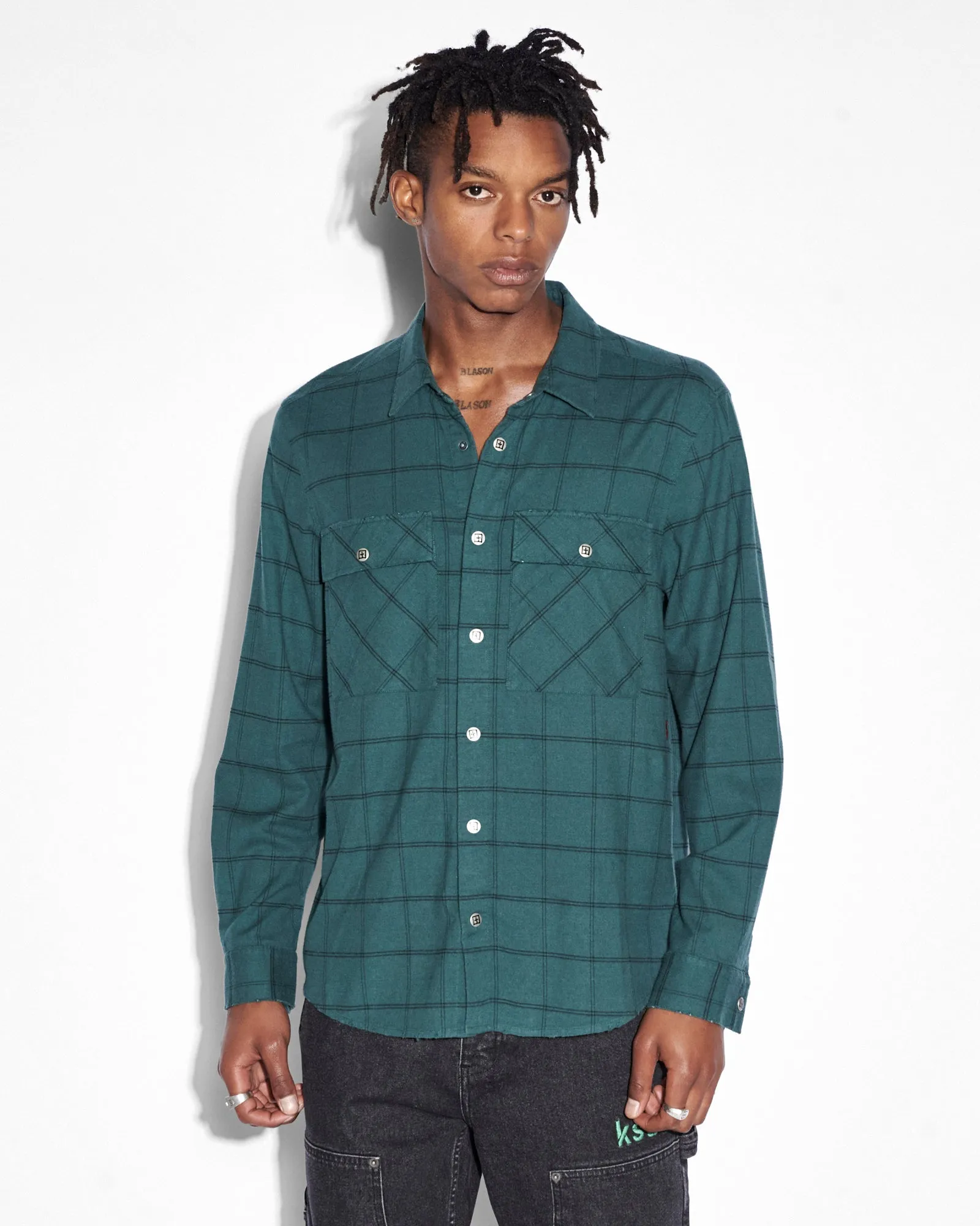 PARADOX LS SHIRT KHAKI FADE sold by Ksubi product image thumbnail 4
