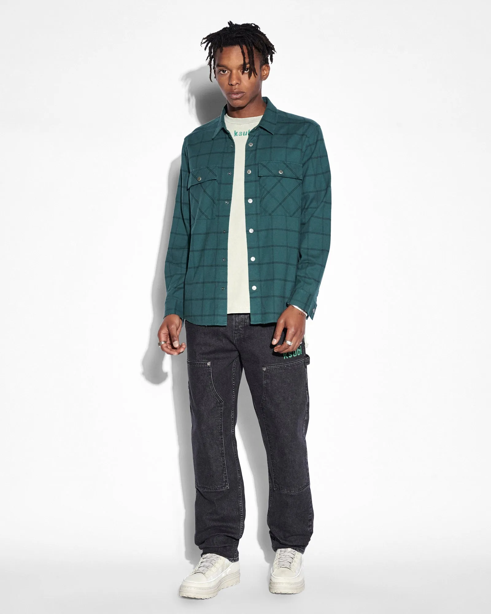 PARADOX LS SHIRT KHAKI FADE sold by Ksubi product image thumbnail 2