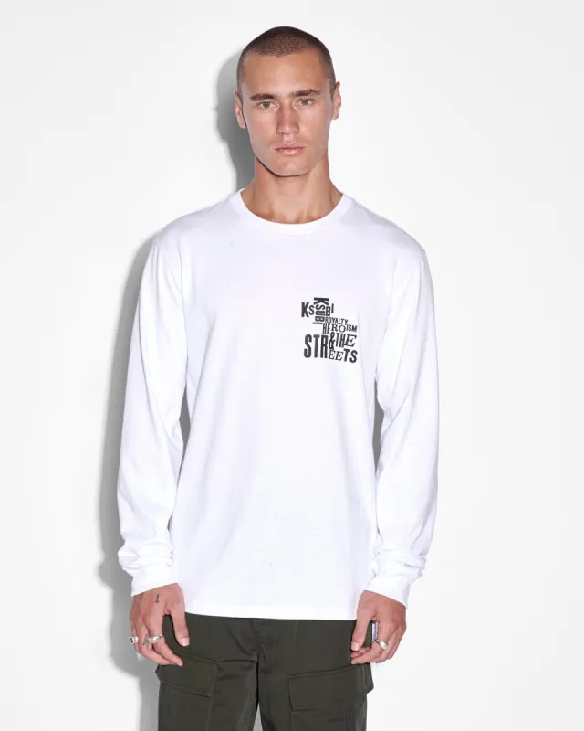 GRAFF KASH LS TEE TRU WHITE sold by Ksubi
