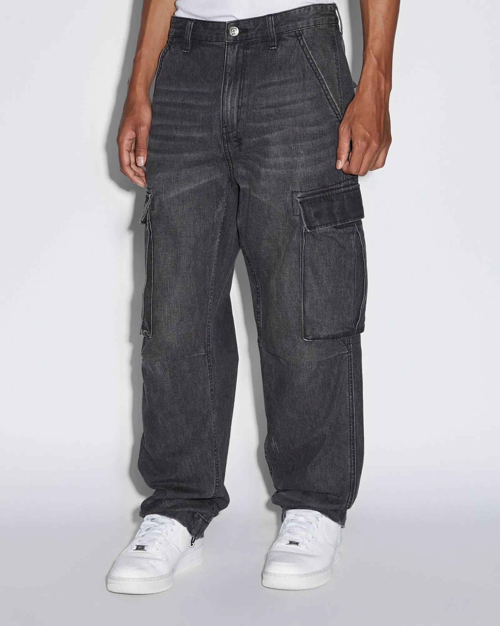 RIOT CARGO PANT FADED BLACK sold by Ksubi
