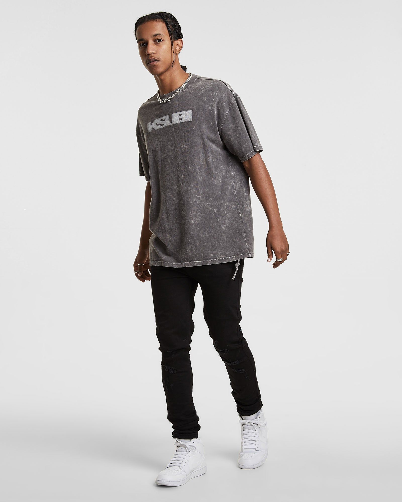 SIGN OF THE TIMES SS BIGGIE TEE IRON sold by Ksubi product image thumbnail 2