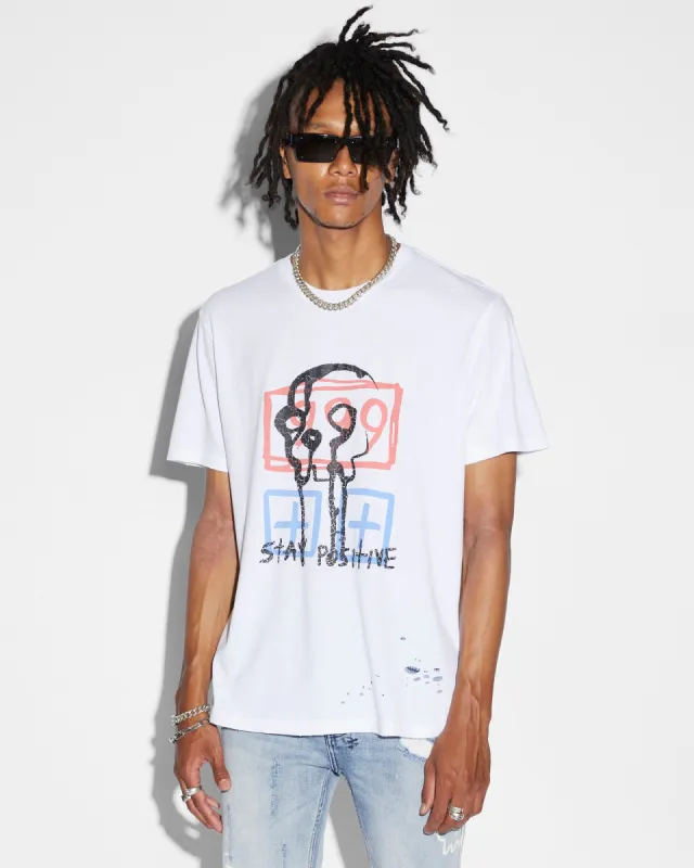 JUICE WRLD KASH SS TEE VINTAGE WHITE sold by Ksubi