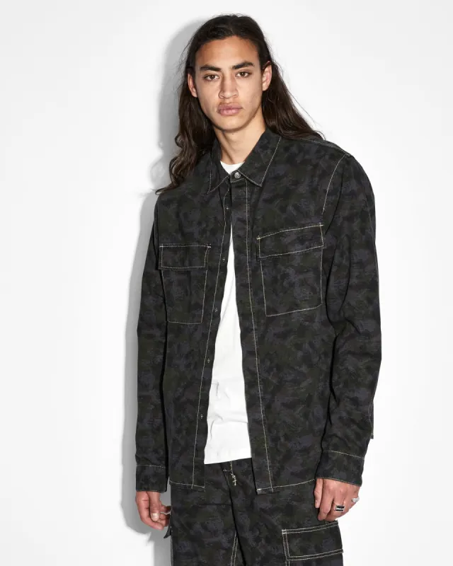 SNAKEBITE LS SHIRT CAMO sold by Ksubi