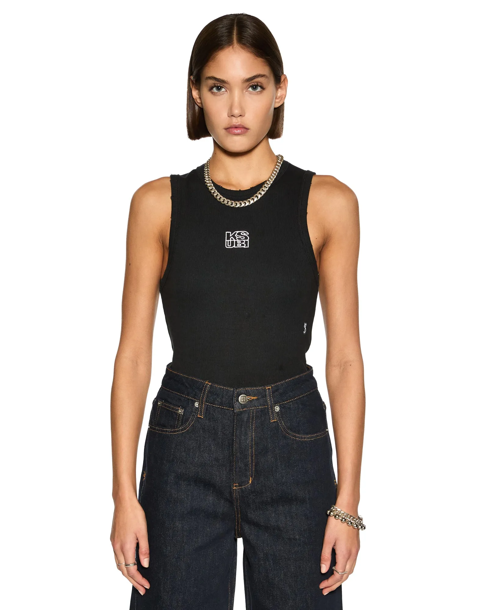 STACKED SYNDICATE TANK XTRA BLACK sold by Ksubi product image thumbnail 3