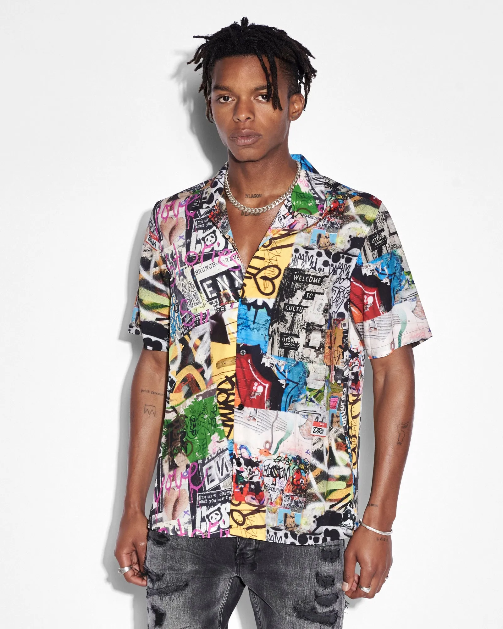 KULTURE RESORT SS SHIRT MULTI sold by Ksubi