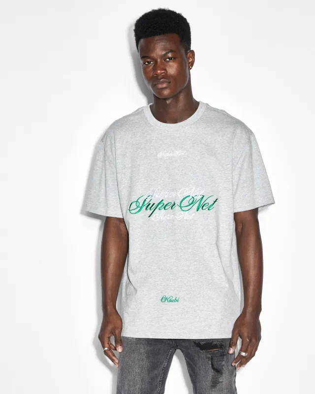 SCRIPTED BIGGIE SS TEE GREY MARLE sold by Ksubi