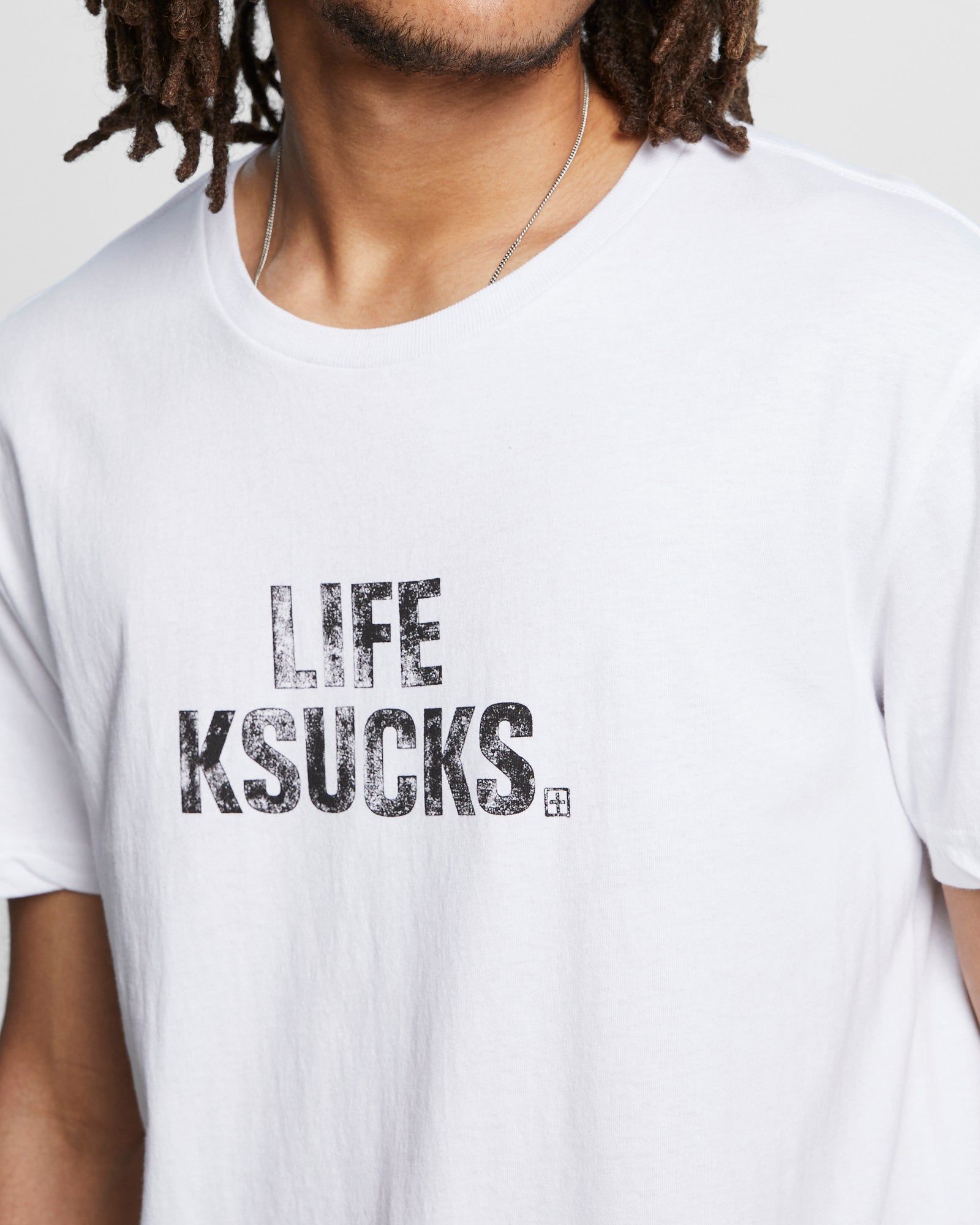 KSUCKS SEEING LINES SS TEE WHITE sold by Ksubi product image thumbnail 4