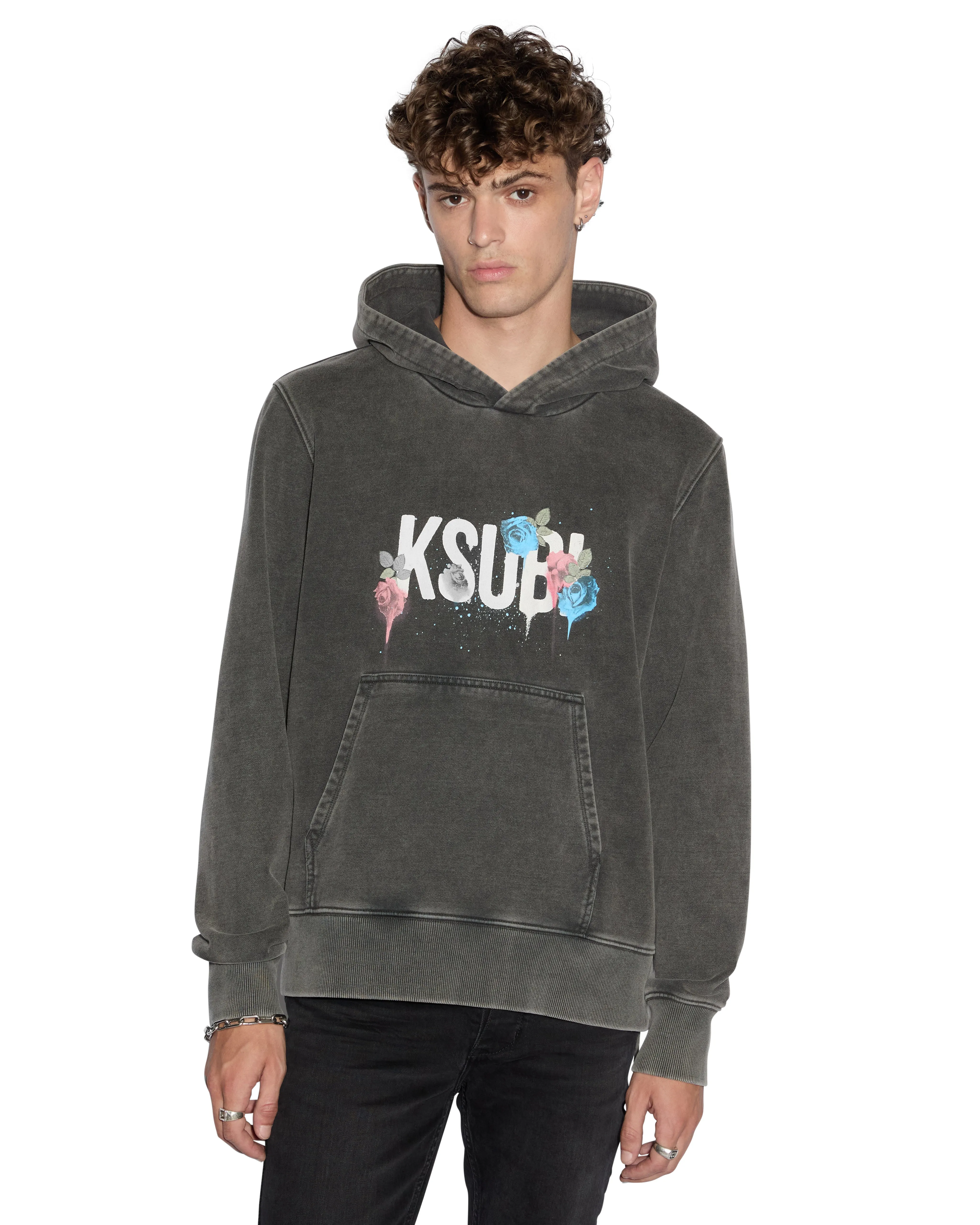 GRAFF ROSE KASH HOODIE ACID GREY sold by Ksubi