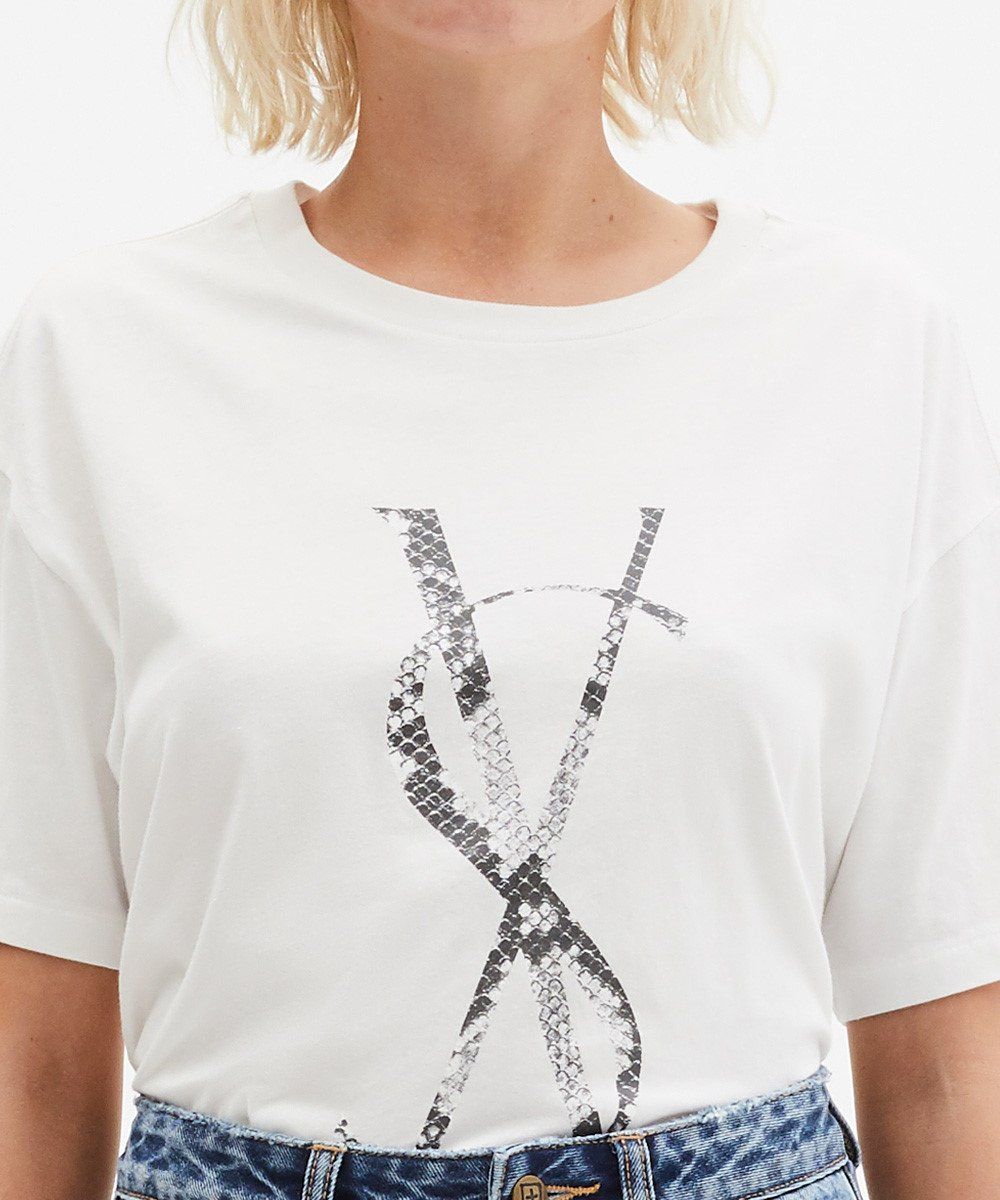 SNAKE DOLLAR SS TEE WORN IN WHTE sold by Ksubi product image thumbnail 6