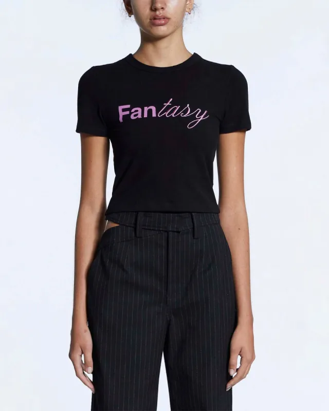 FANTASY BABY SS TEE BLACK sold by Ksubi