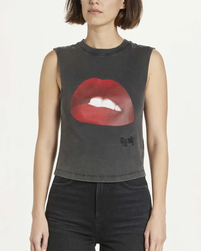 TALKBACK TANK CHARCOAL sold by Ksubi