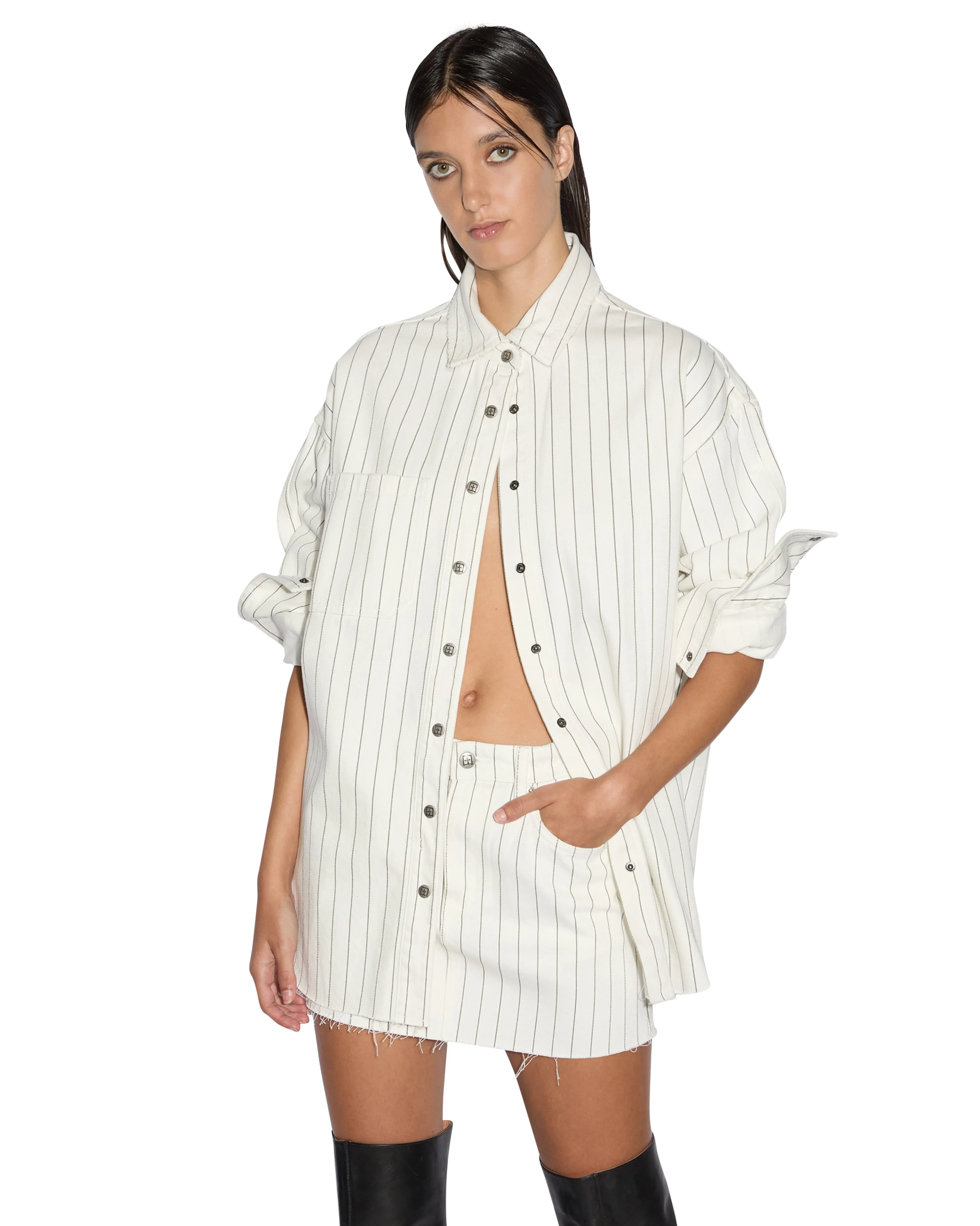 OVERSIZED LS SHIRT PROPHETIK SLICE sold by Ksubi