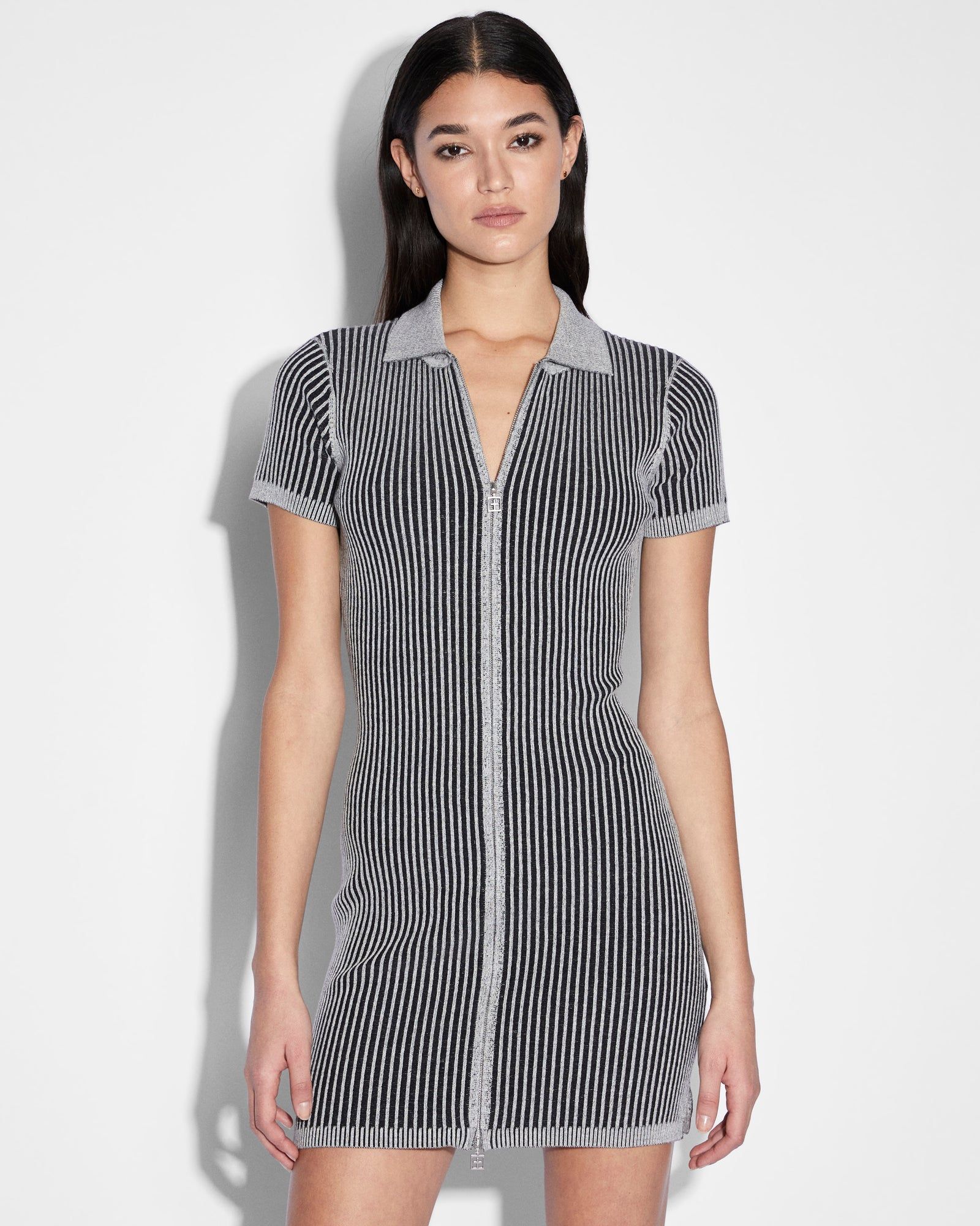 LEAGUE POLO MINI DRESS BLACK/WHITE | Parallel
