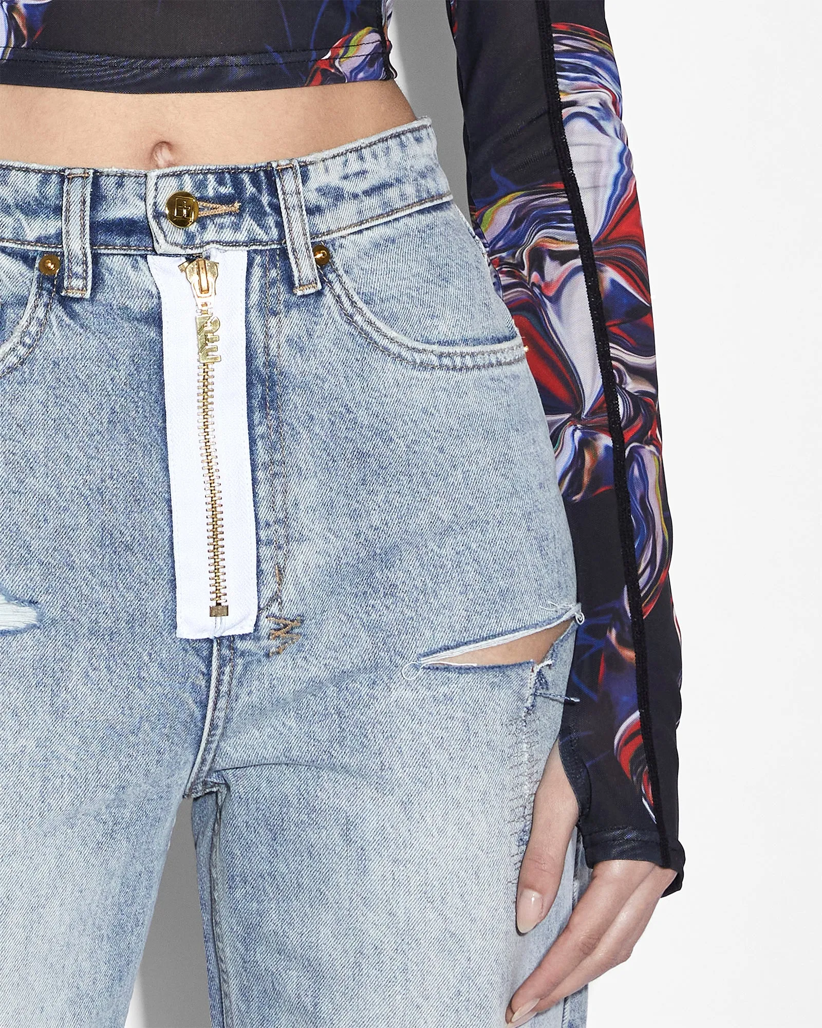 KSUBI X P.E NATION LS CROP WARPED sold by Ksubi product image thumbnail 5