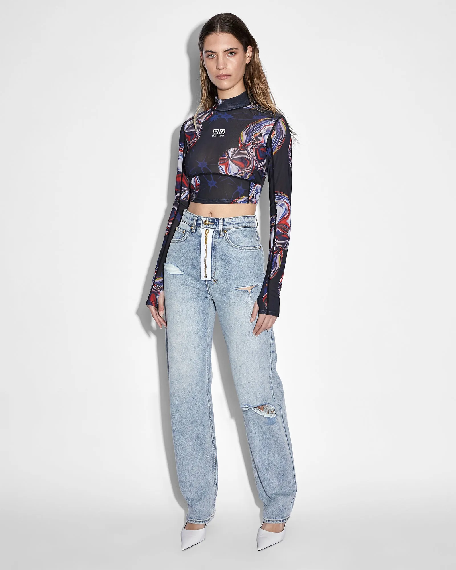 KSUBI X P.E NATION LS CROP WARPED sold by Ksubi product image thumbnail 4