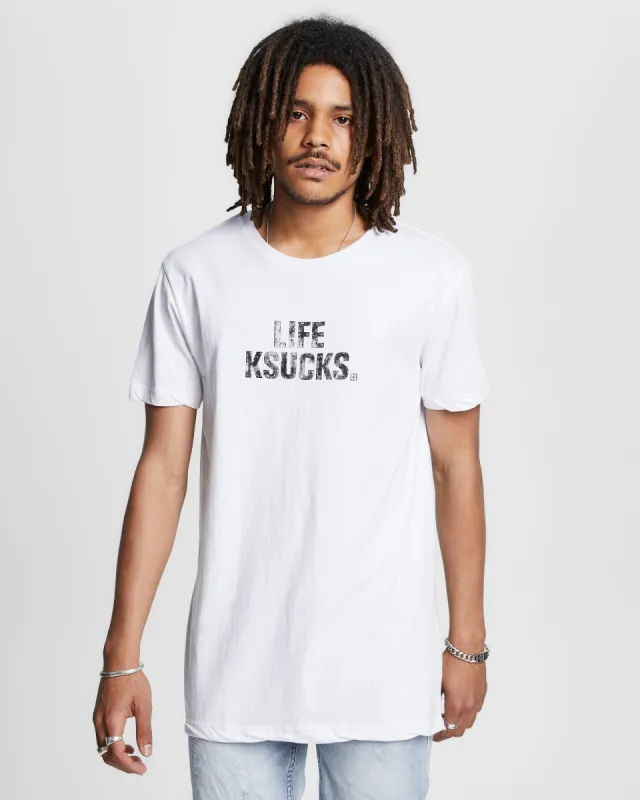 KSUCKS SEEING LINES SS TEE WHITE sold by Ksubi