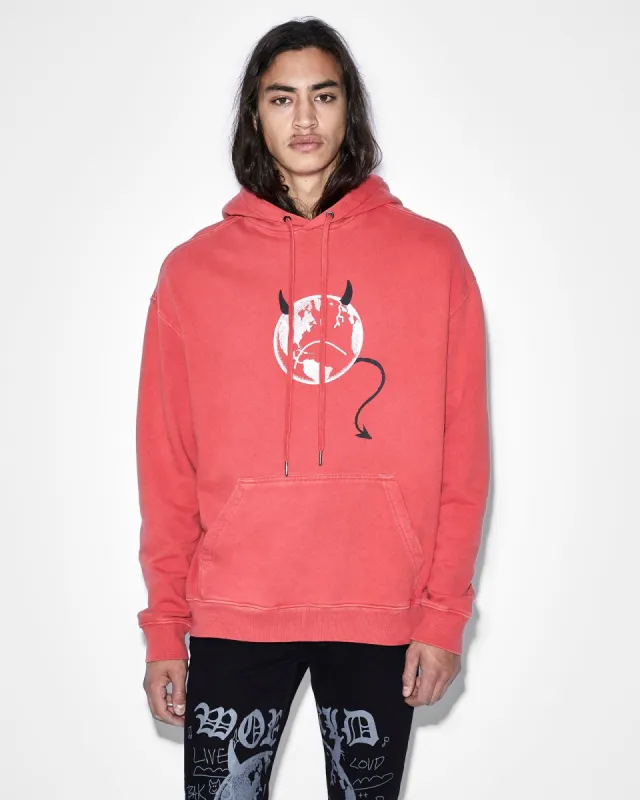 DEVIL BIGGIE HOODIE CHILI sold by Ksubi