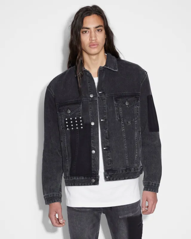 OH G JACKET COPY PASTE TRASHED sold by Ksubi