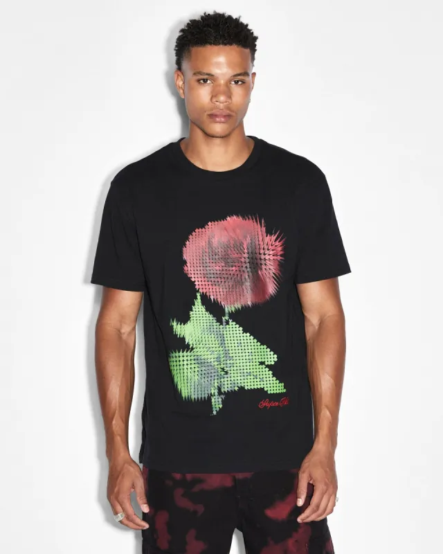 PIXEL KASH SS TEE JET BLACK sold by Ksubi
