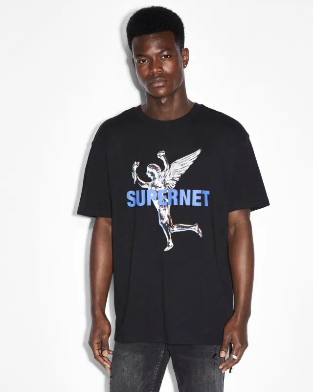 ROLLS BIGGIE SS TEE JET BLACK sold by Ksubi