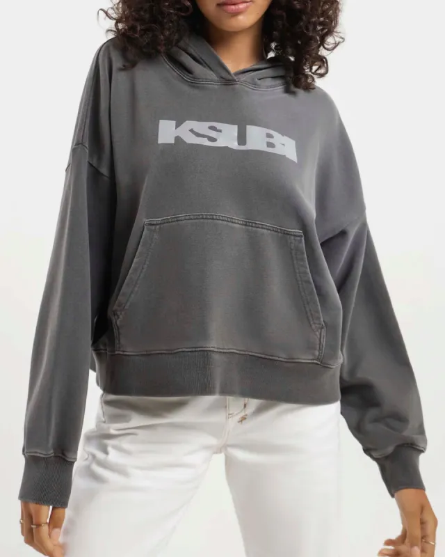SOTT 3M SLOUCH HOODIE CHARCOAL SUNSPOT sold by Ksubi