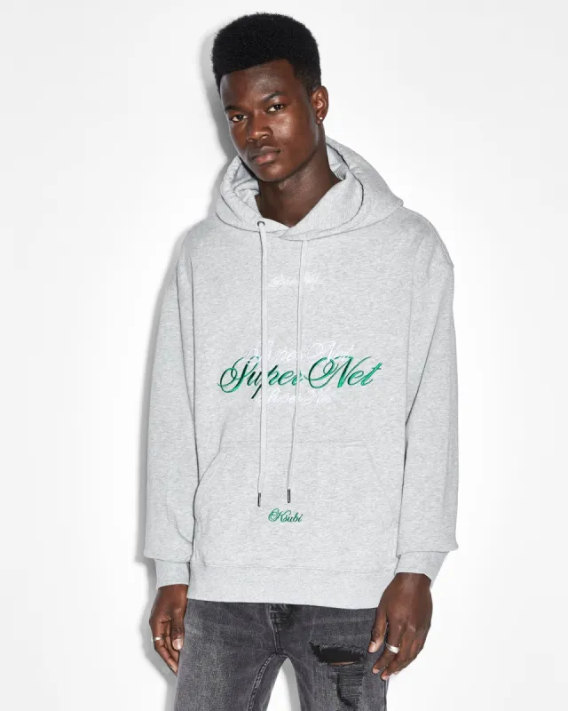 SCRIPTED BIGGIE HOODIE GREY MARLE sold by Ksubi