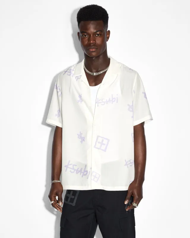 KASH BOX RESORT SS SHIRT WHITE sold by Ksubi