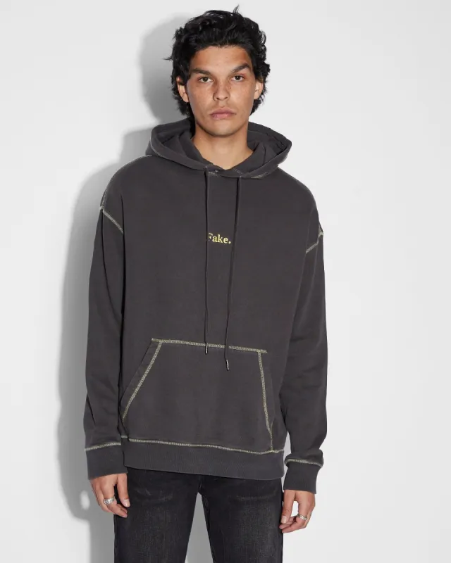 FAKE BIGGIE HOODIE FADED BLACK sold by Ksubi