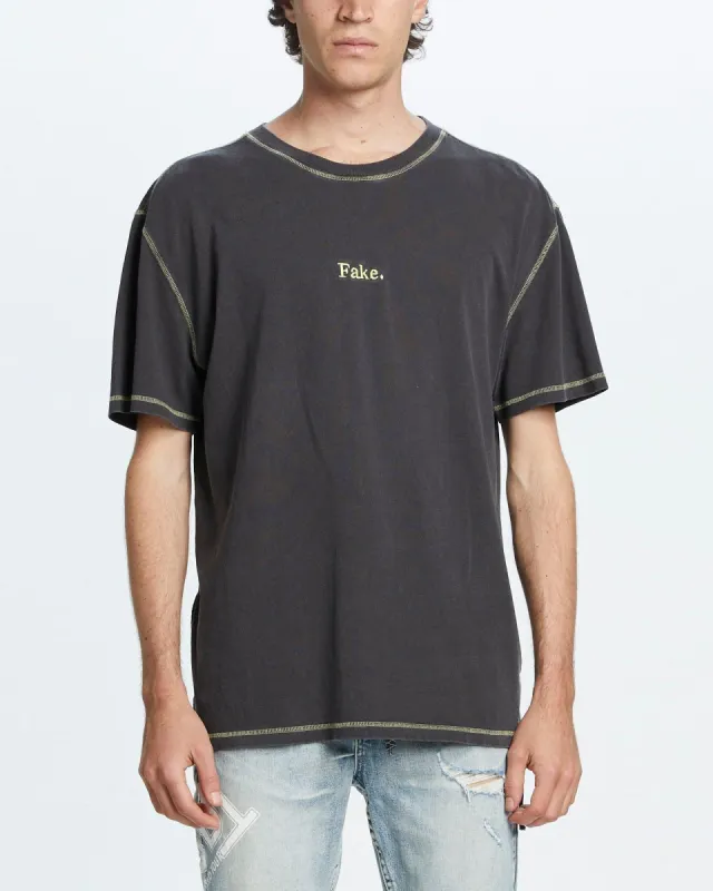 FAKE BIGGIE SS KASH TEE FADED BLACK sold by Ksubi